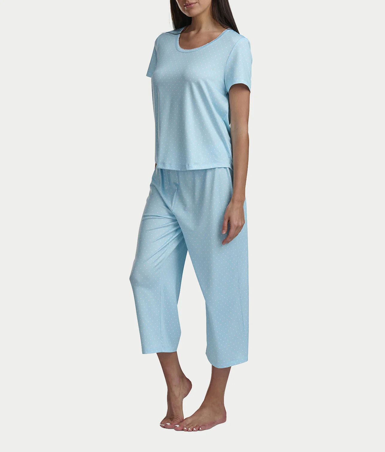 KN Cool Scoop Neck Tee Knit Capri Pajama Set - Image 14
