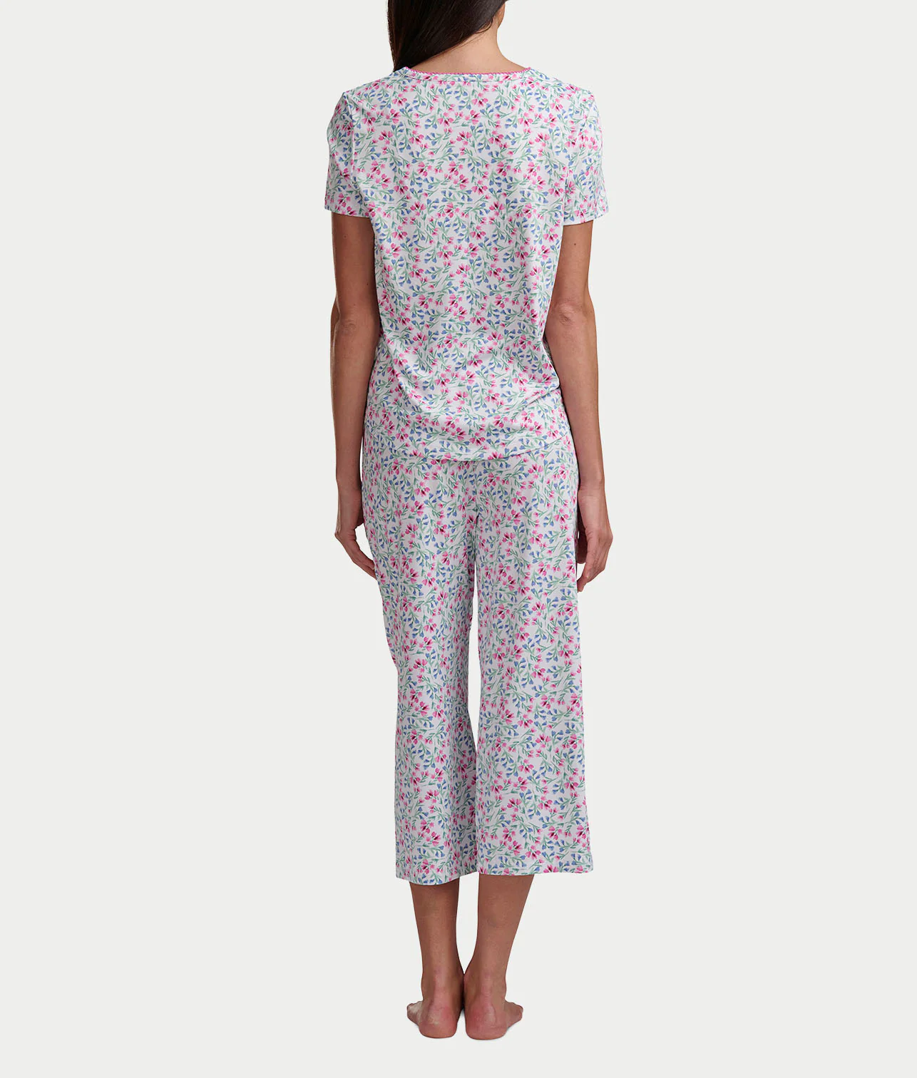 KN Cool Scoop Neck Tee Knit Capri Pajama Set - Image 7