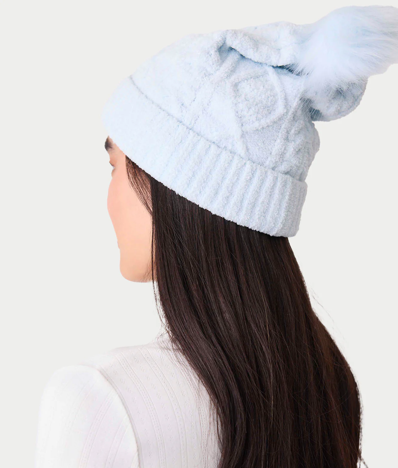 Chenille Cable Knit Crew Beanie - Image 7