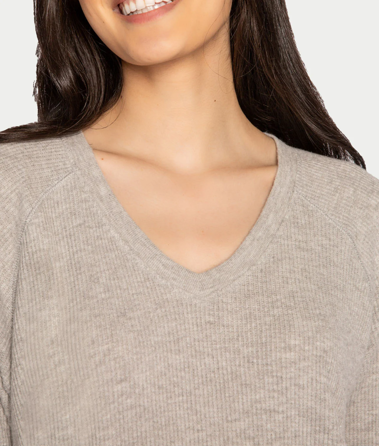 Textured Essentials Ribbed Long Sleeve Knit Top - Image 13