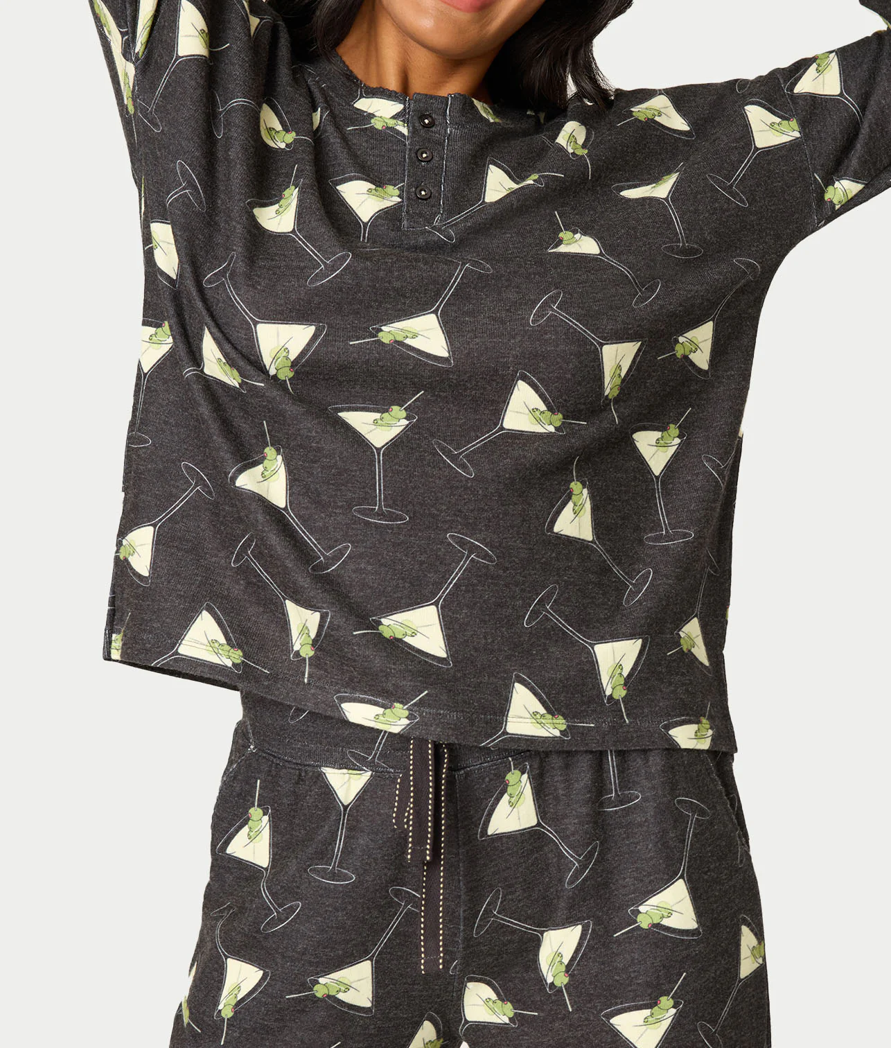 Merrier With A Martini Knit Pajama Set - Image 4