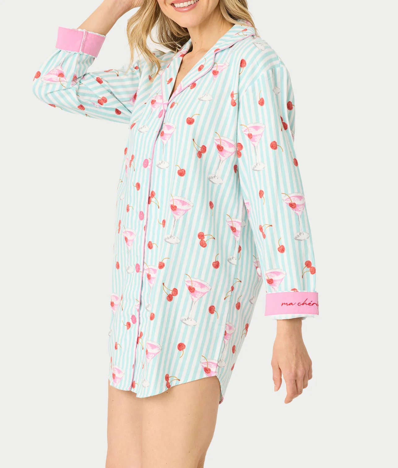 Flannel Woven Sleep Shirt - Image 3