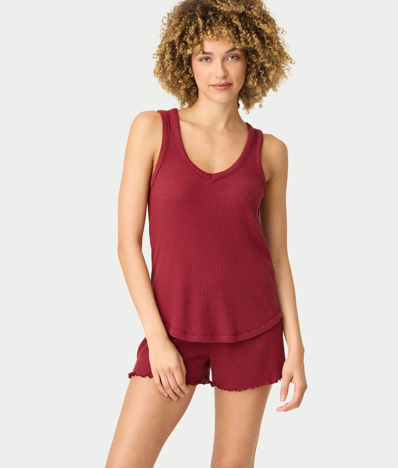 Textured Essentials Knit Shorts Set