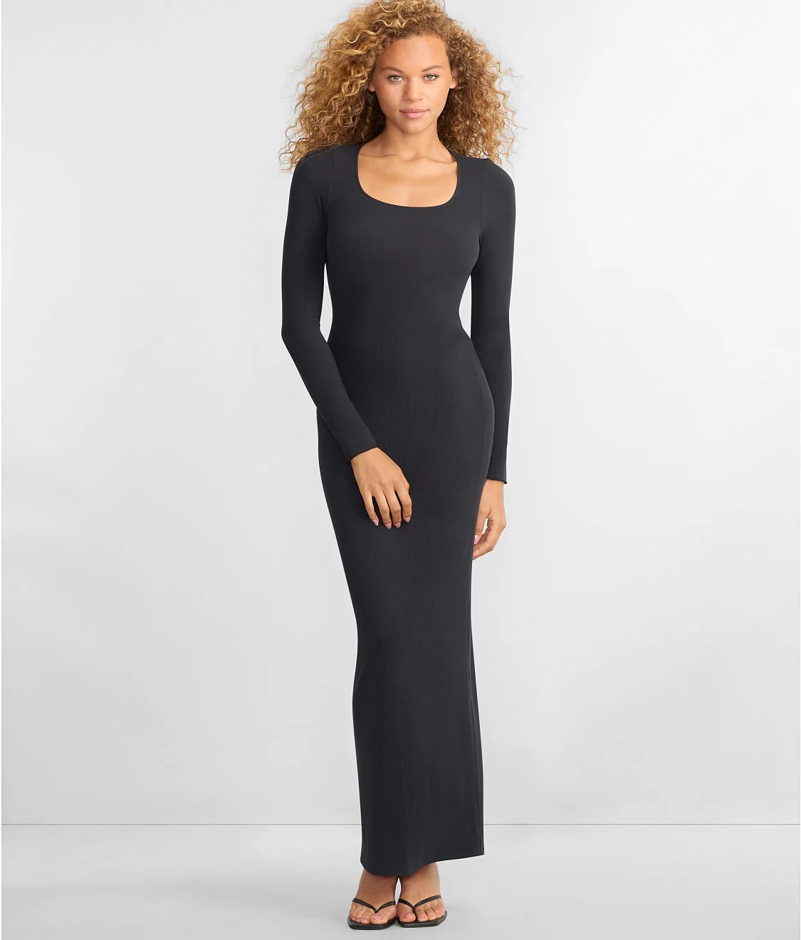 Ribbed Knit Tie-Back Lounge Dress - Image 5