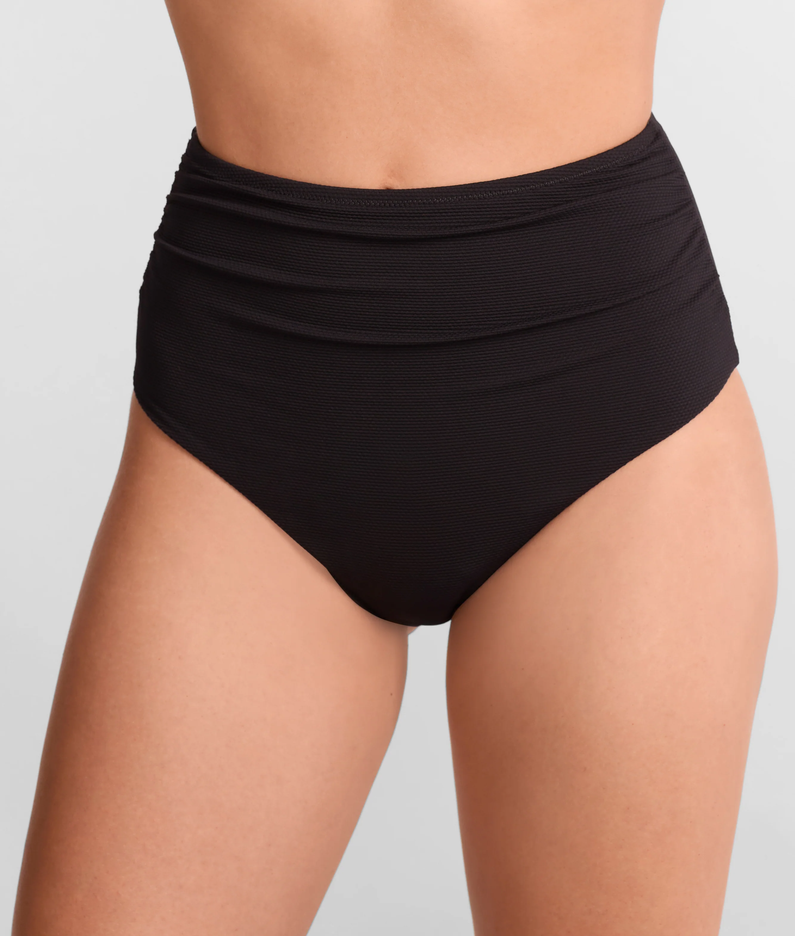 Amalfi Ruched High Waist Cheeky Bikini Bottom - Image 3