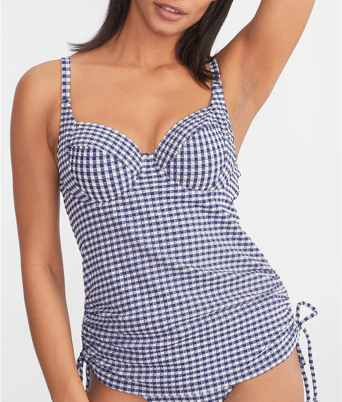 Gingham Renee Underwire Balcony Tankini Swim Top - Image 4