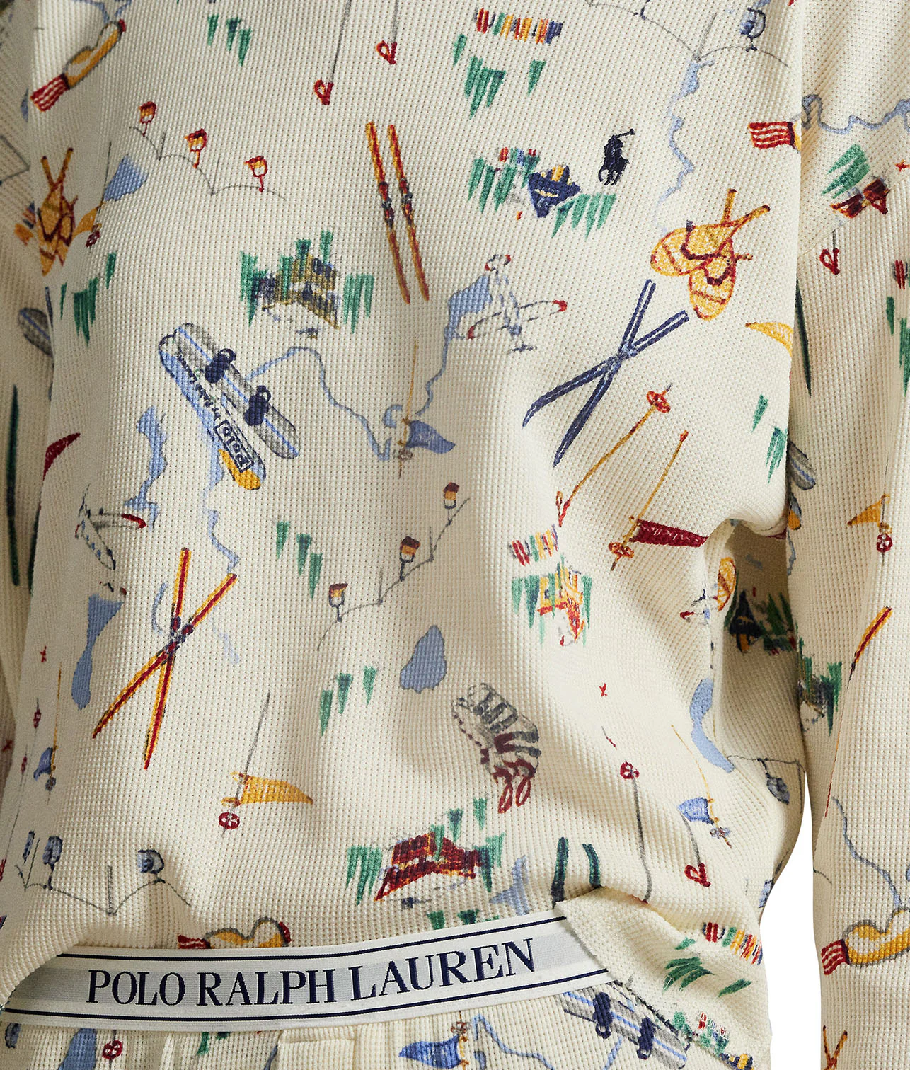 Club Waffle Knit Long Sleeve Pajama Set - Image 4
