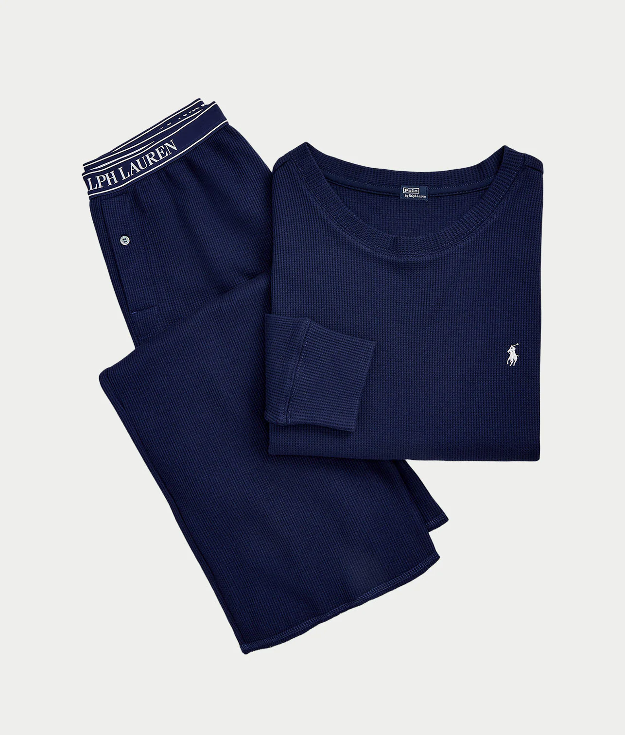 Club Waffle Knit Long Sleeve Pajama Set - Image 8