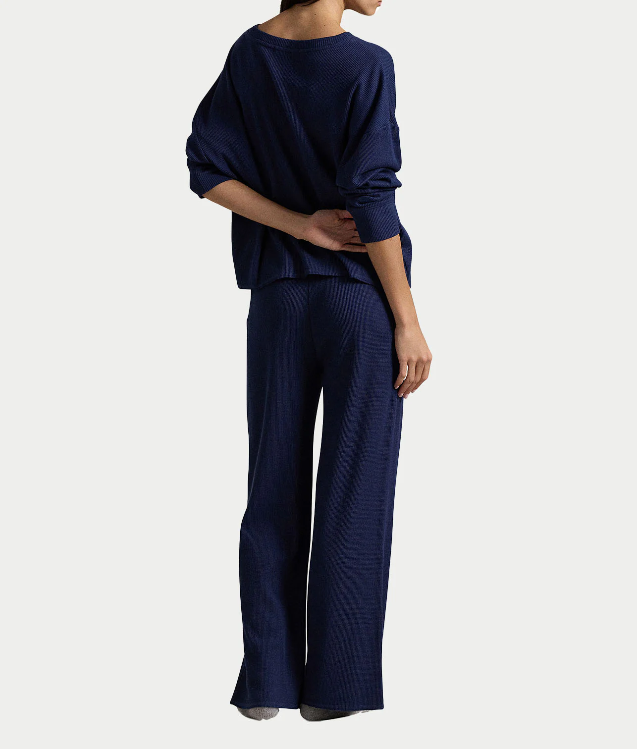 Club Waffle Knit Long Sleeve Pajama Set - Image 9