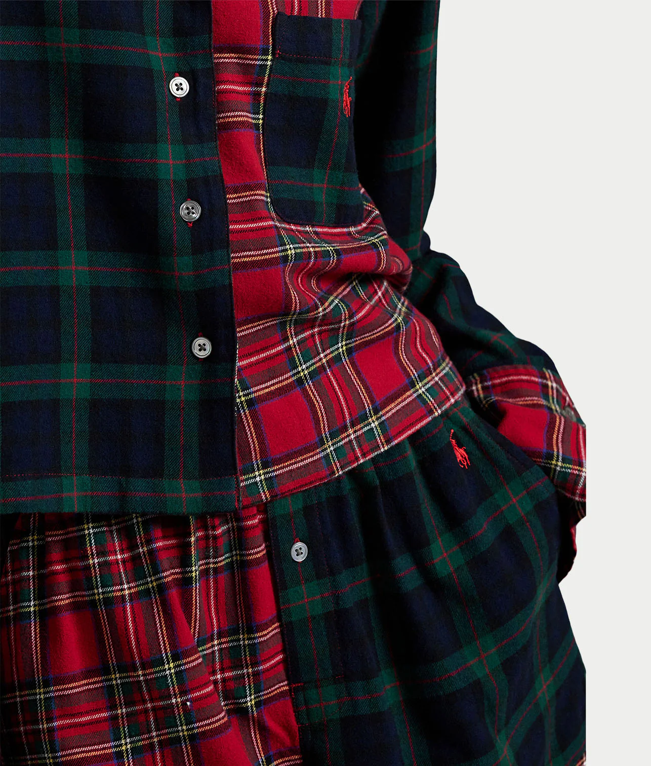 Crop & Boxer Plaid Woven Pajama Set - Image 4