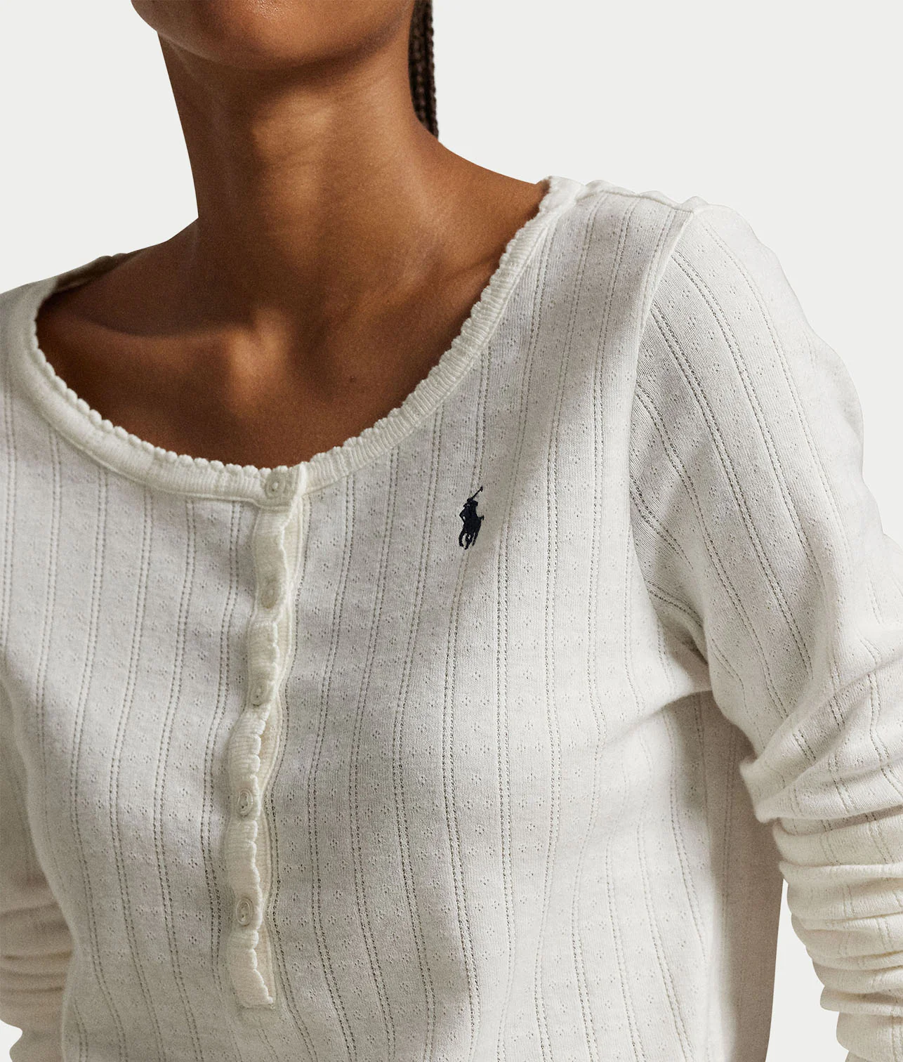 Henley Wide Leg Knit Pajama Set - Image 4