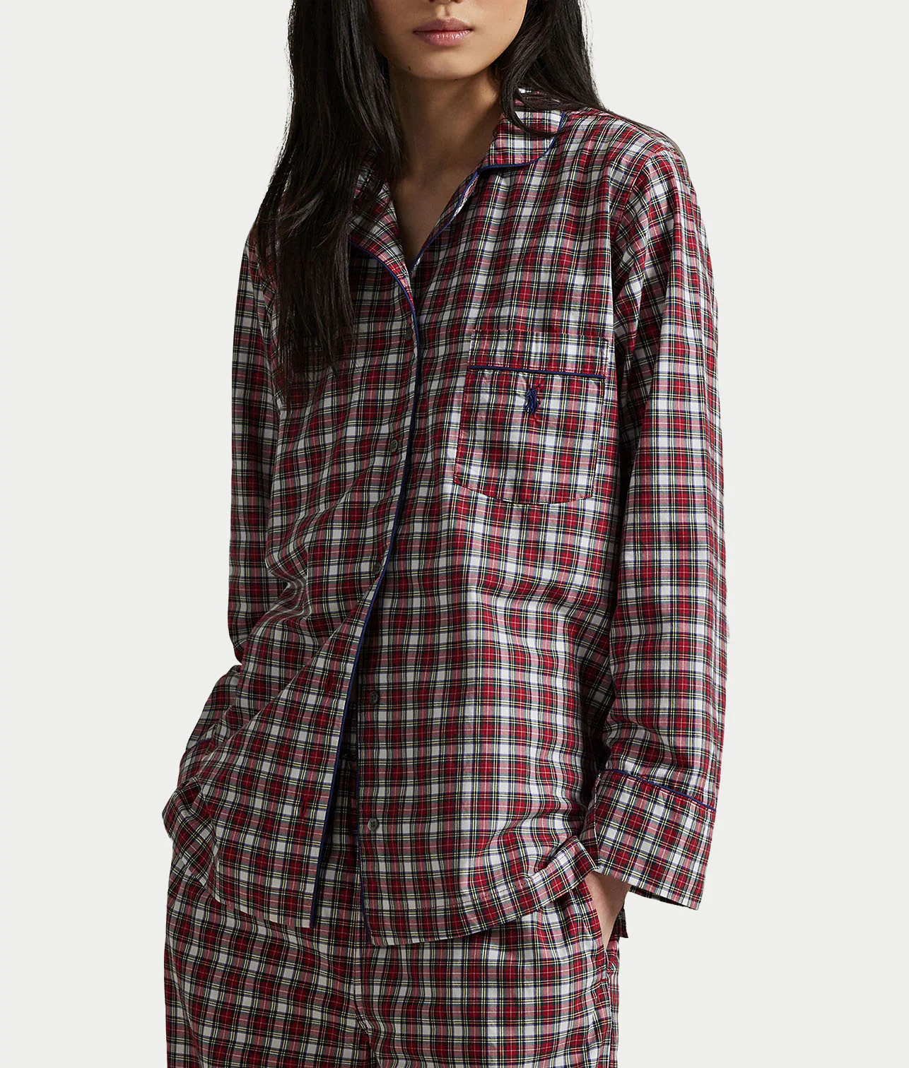 Madison Plaid Woven Twill Pajama Set - Image 4