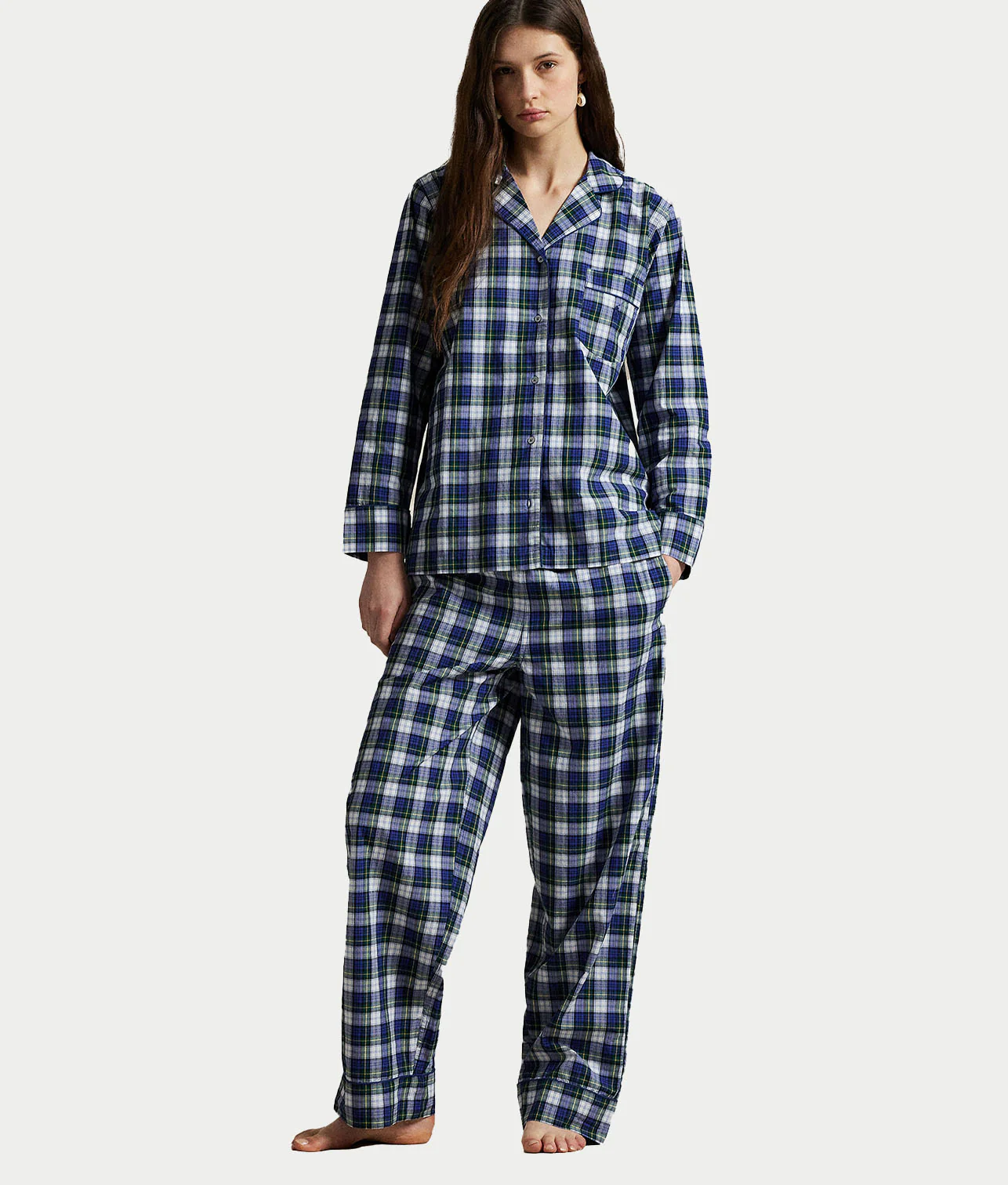 Madison Plaid Woven Twill Pajama Set - Image 8