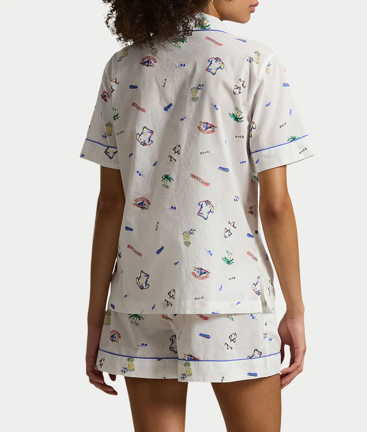 Short Sleeve Woven Pajama Set - Image 3
