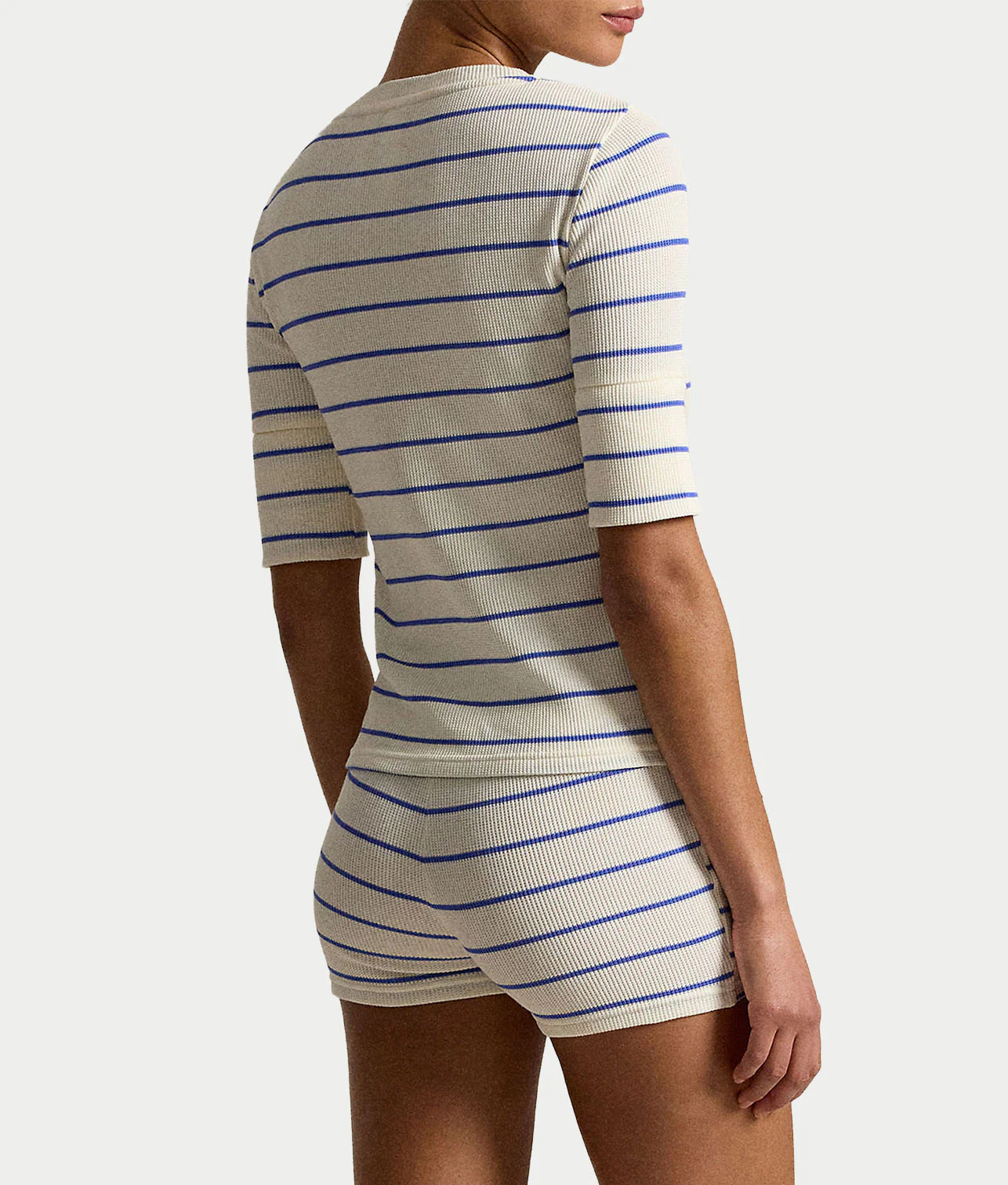 Waffle Knit Henley Shorts Set - Image 5