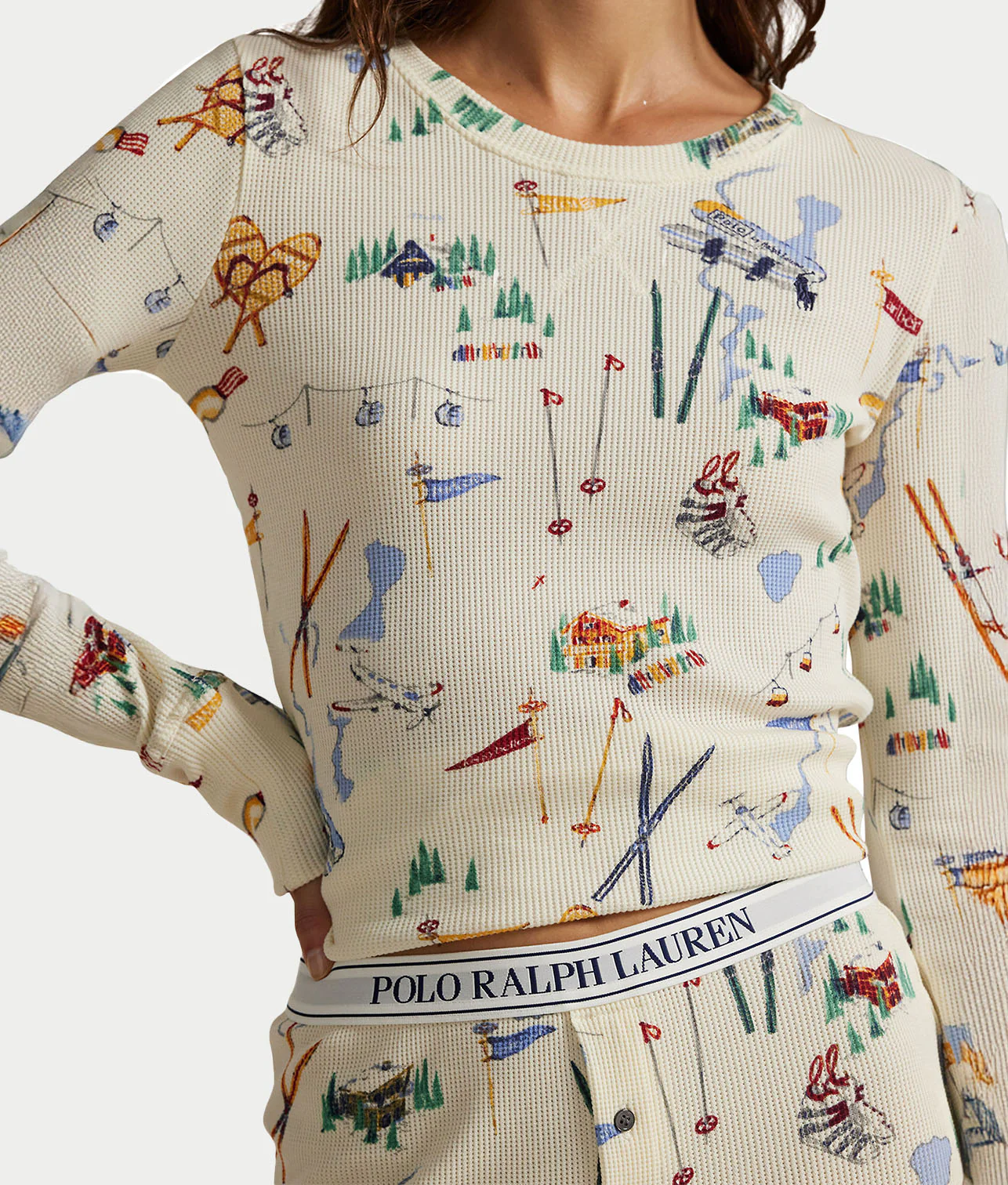 Waffle Knit Jogger Pajama Set - Image 4