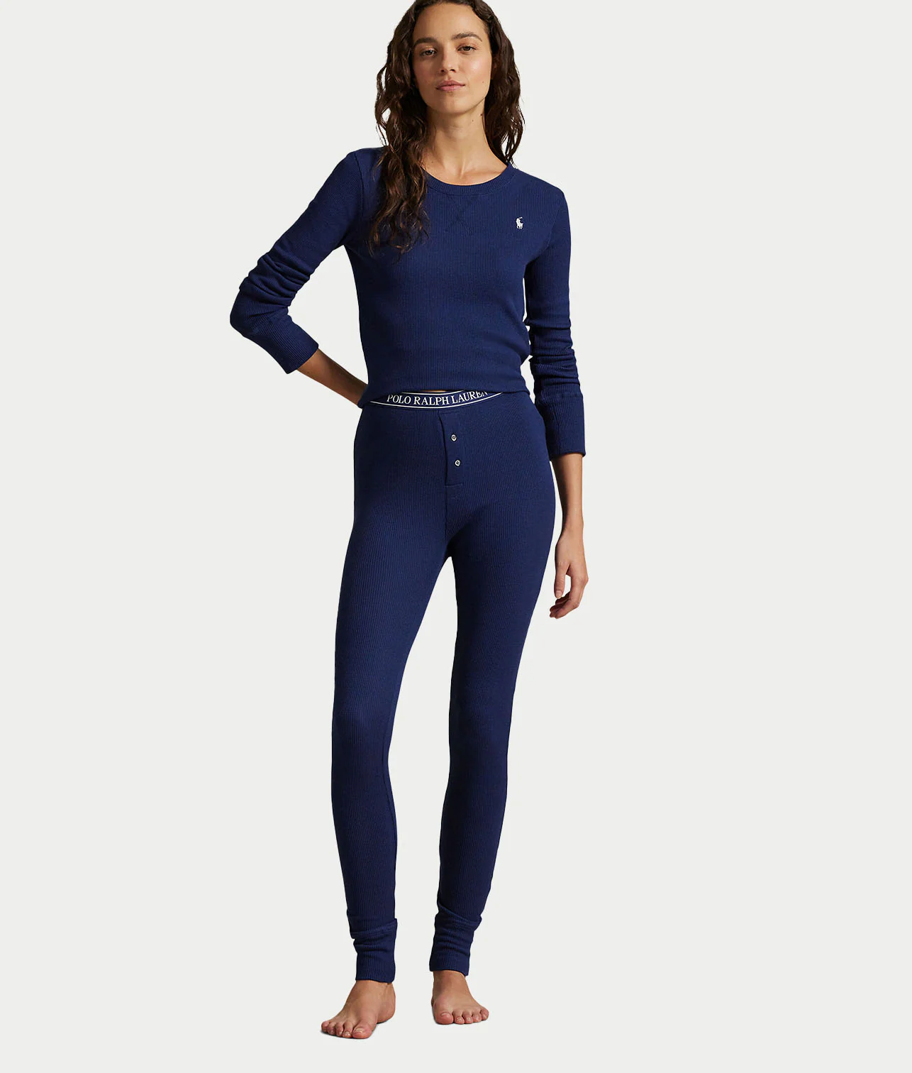 Waffle Knit Jogger Pajama Set - Image 6