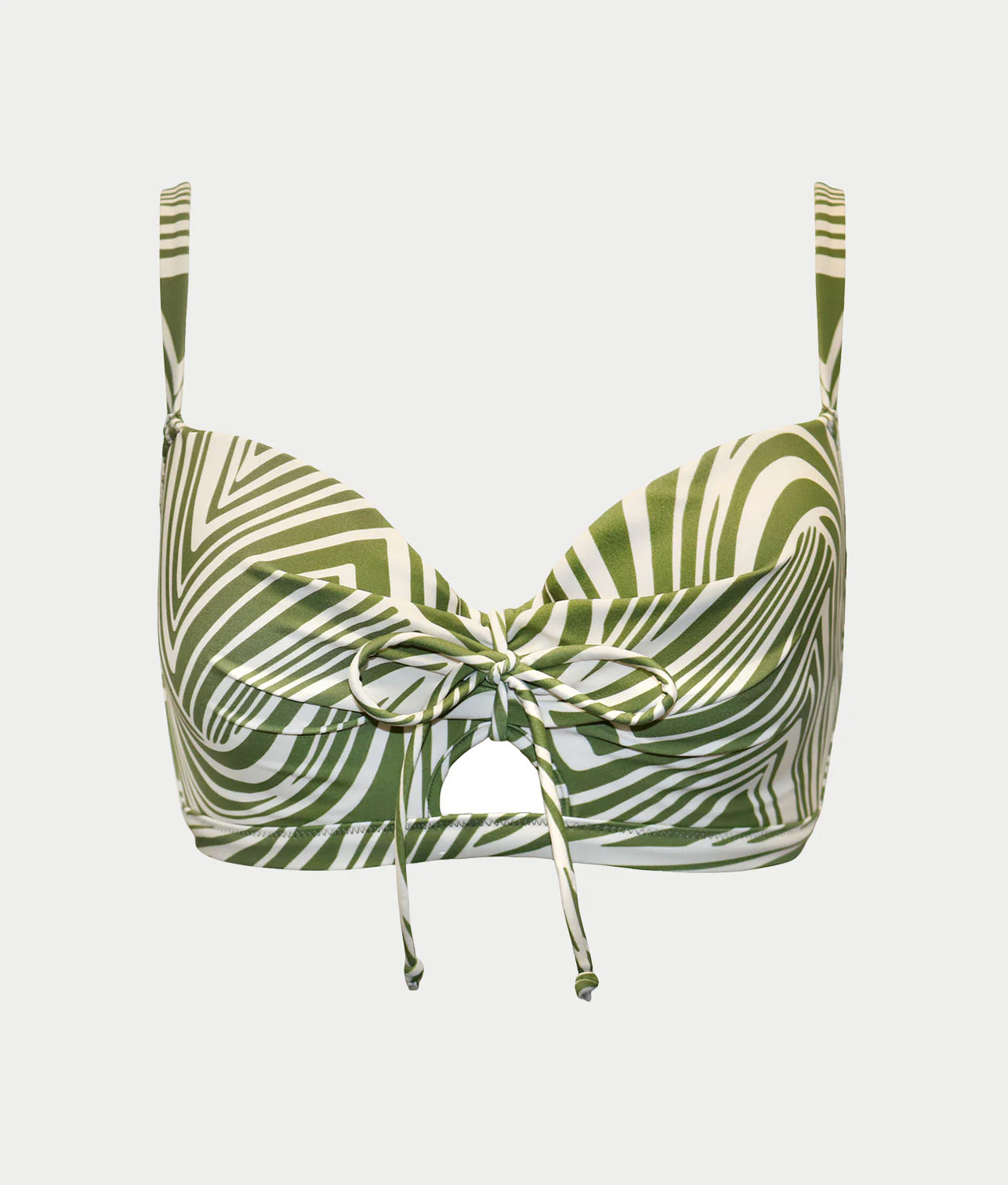 Maya Bay Padded Tie Front Bikini Top - Image 4