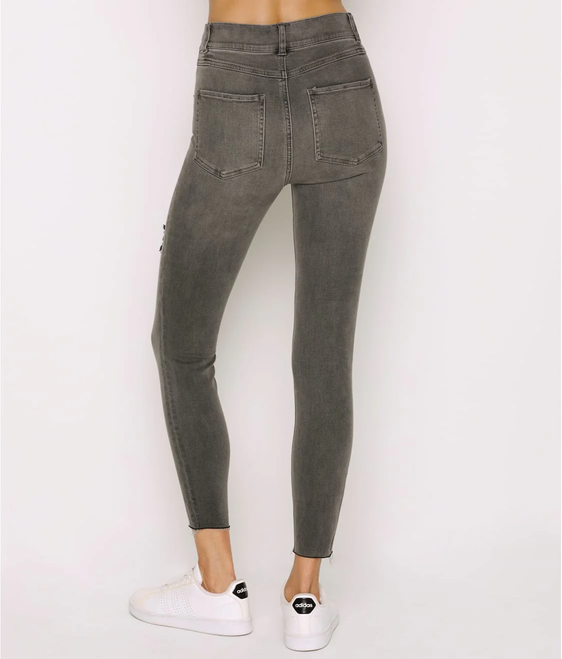 Distressed Denim Leggings - Image 2