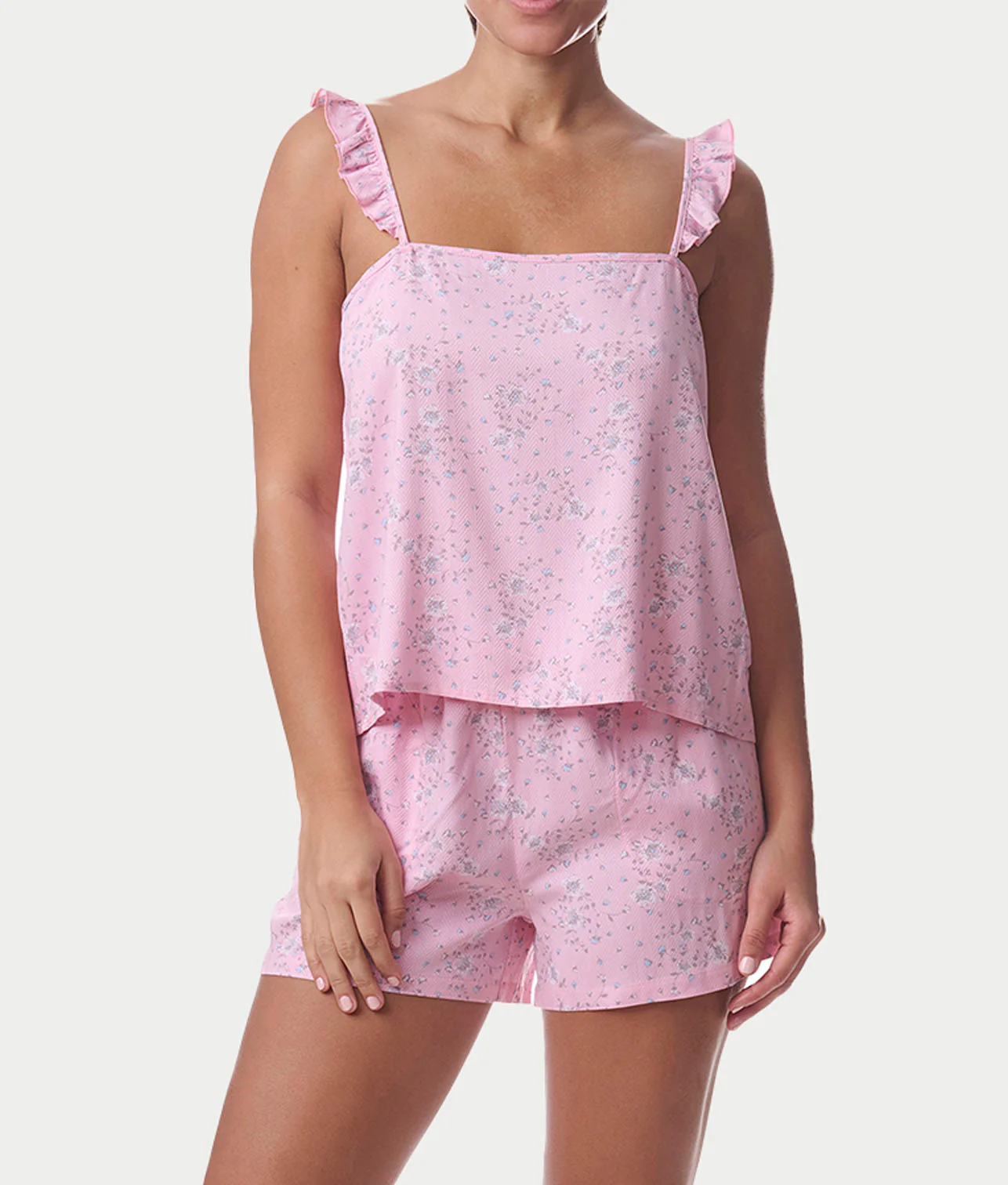 Cami Woven Boxer Pajama Set - Image 4