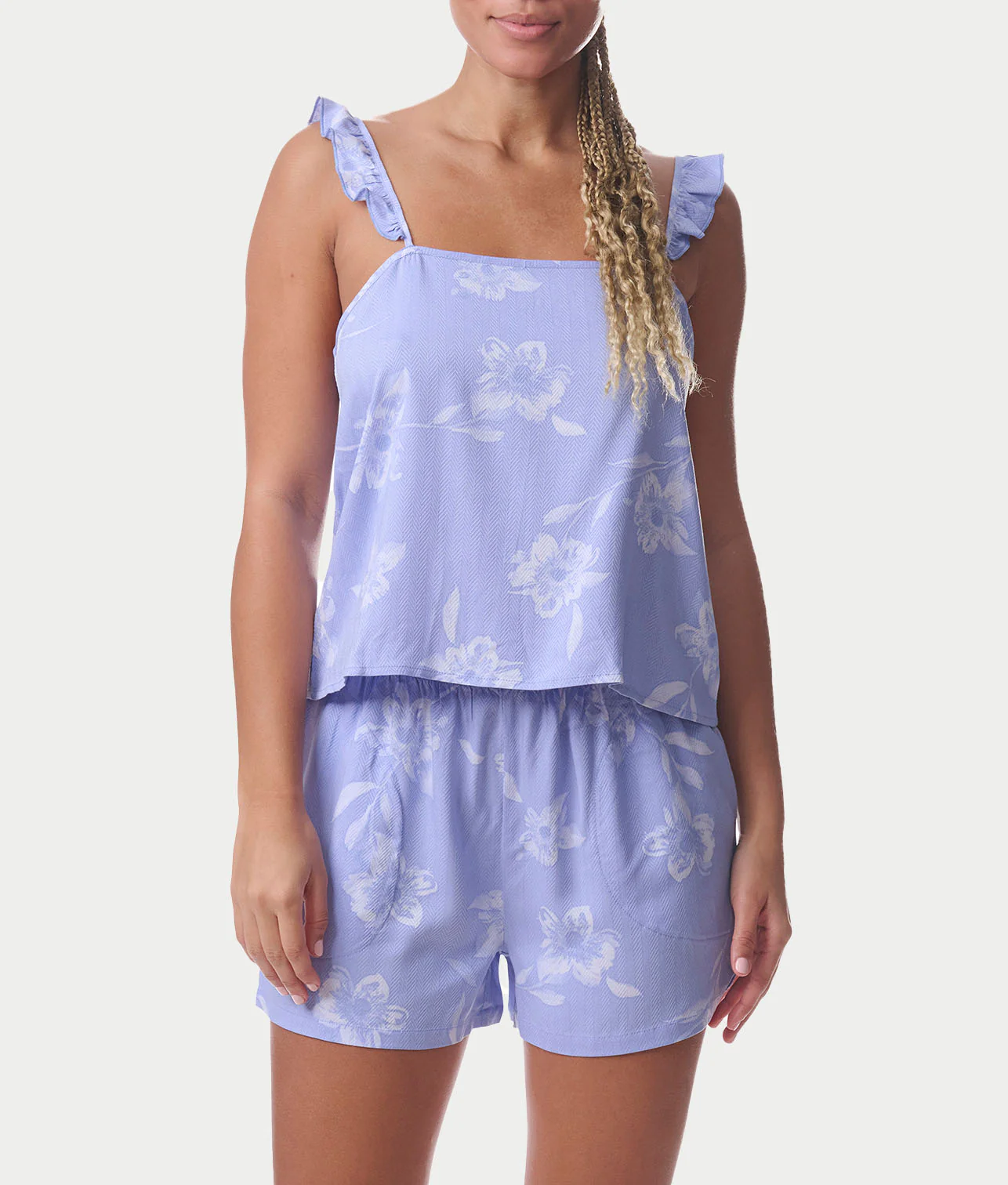 Cami Woven Boxer Pajama Set - Image 6