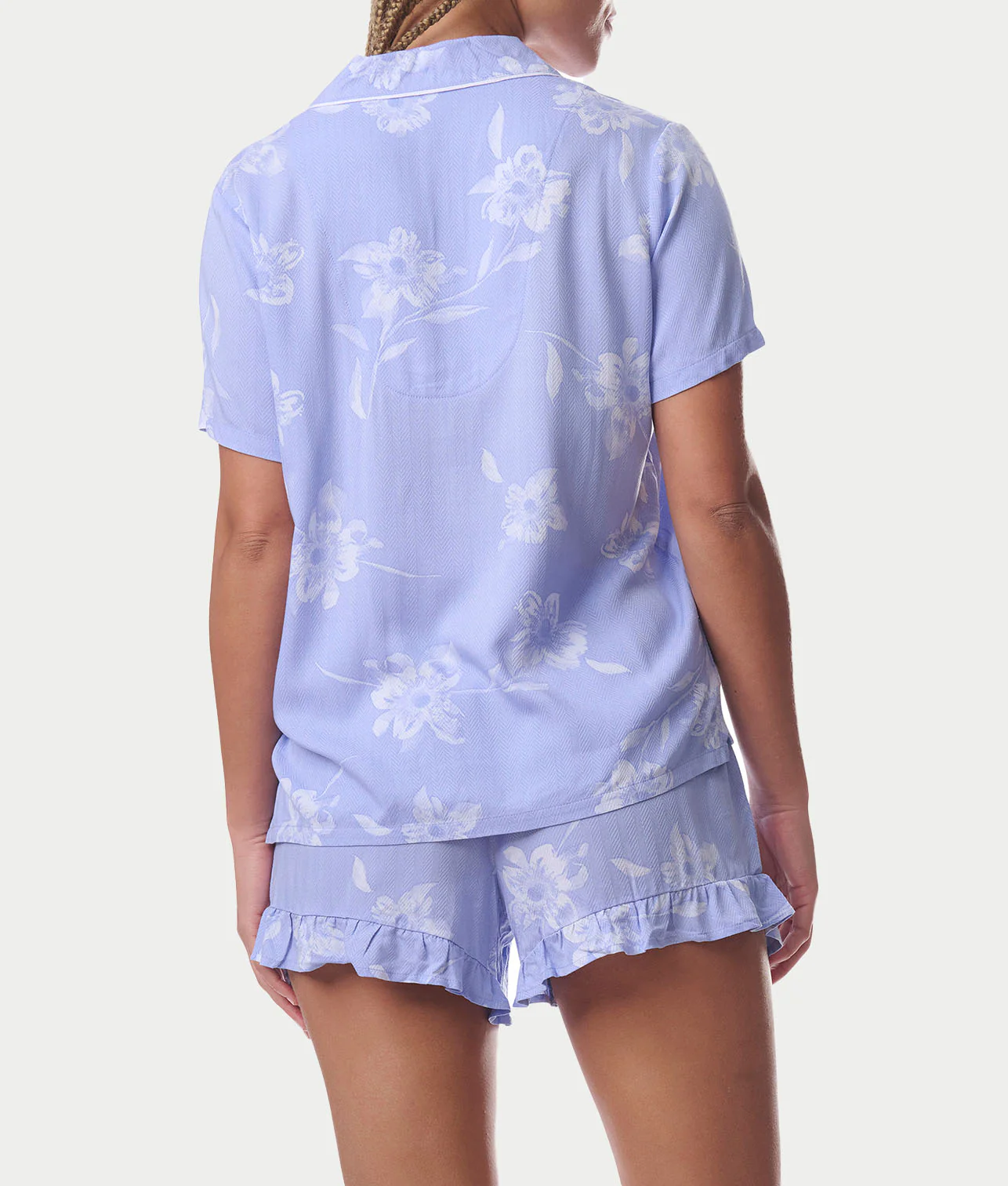 Notch Collar Woven Shorts Set - Image 11