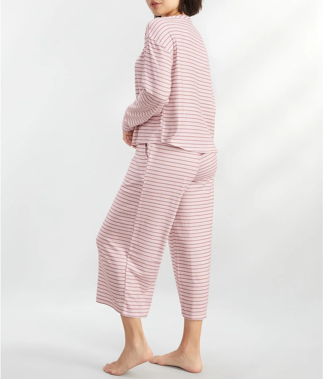 Cardigan Knit Cropped Pajama Set - Image 8