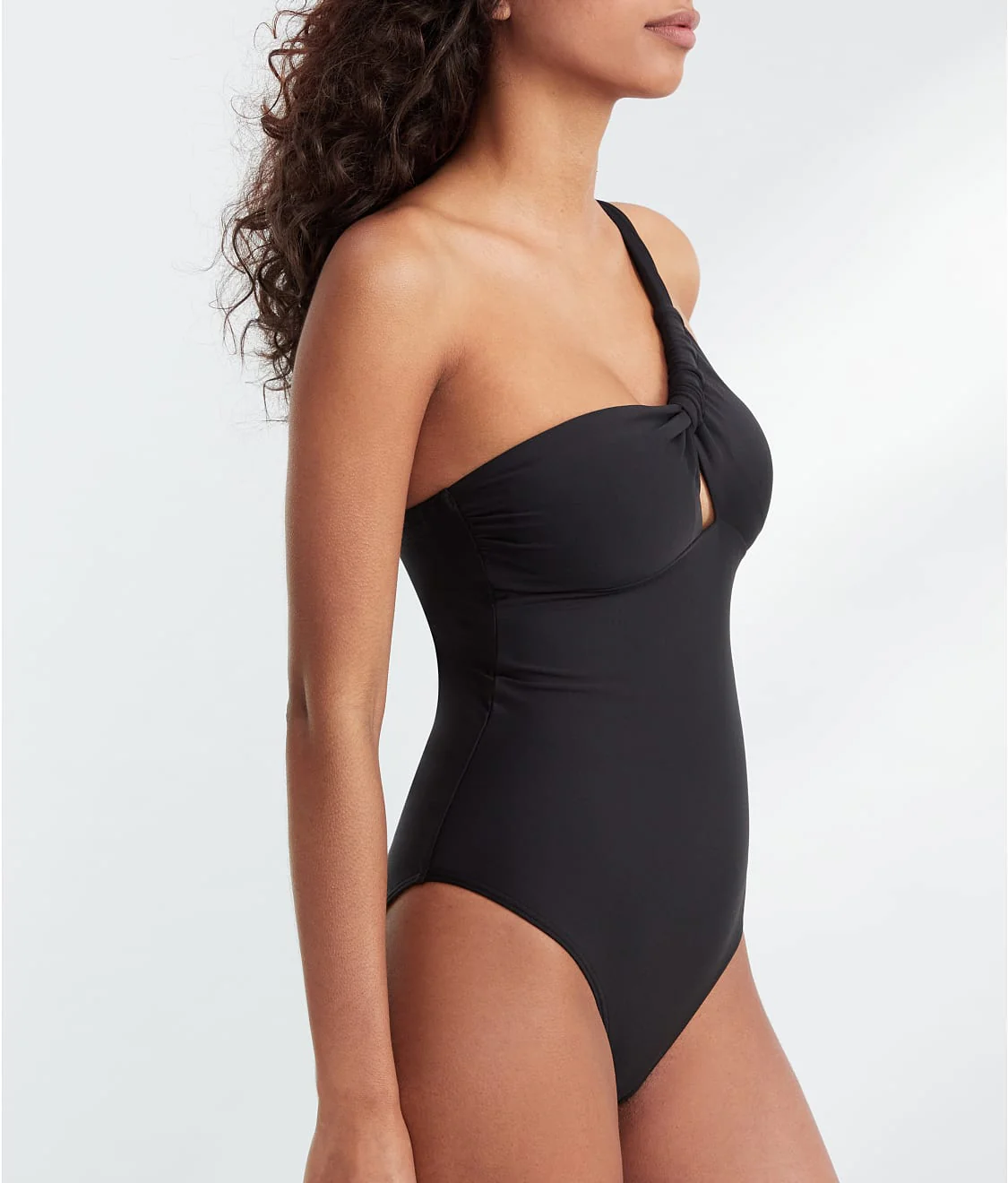 Black Ginger One-Shoulder One-Piece - Image 3