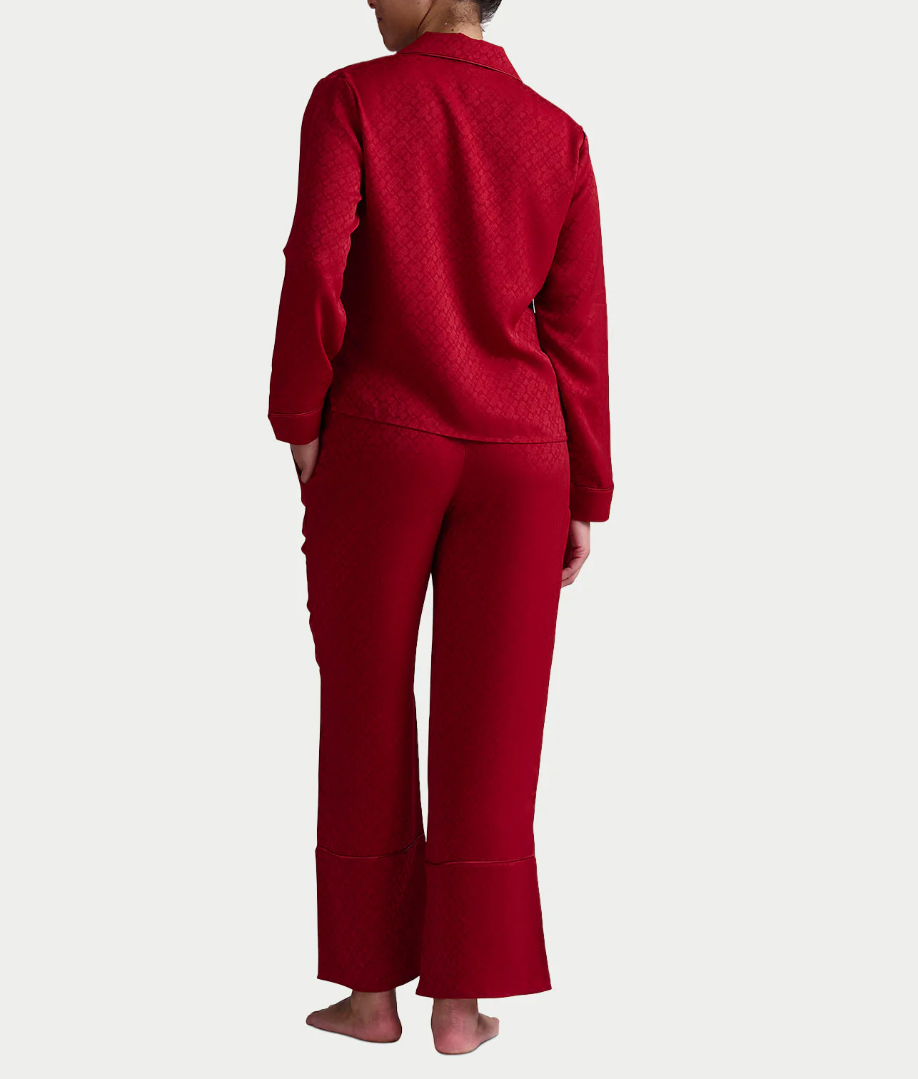 Notch Collar Woven Pajama Set - Image 6